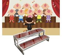Kanduo Choral Risers Portable choir step platform, suitable for singing, performances and group photographs (128x90x60cm)