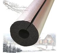 KAnduo Condensate Pipe Insulation ID 22mm-219mm Polyethylene Aluminum Foil Tube Wrap Self-seal Insulation Pipe Thickness 20/30mm Easy To Install Waterproof 0.95m (Size: ID76mm)