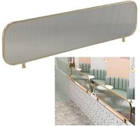 Kanduo Desk Privacy Divider, Dining Room Privacy Screen, Stainless Steel Deck Guardrail Baffle Fence(110x35cm)