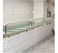 Kanduo Desk Privacy Divider,Restaurant Booth Partition Protection Stainless Steel Frame,For Dining Room Cafes(100x35cm)