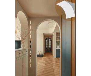 Kanduo Drywall Arch DIY Arched Door Frame Kits, Foam Corner Pieces, semi-Circular Door Arch mouldings, for the Living Room/Hallway, 2 Pieces(45x45x45cm/17.7x17.7x17.7")