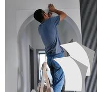 Kanduo Drywall Arch Interior Door Arch plasterboard framing kit, Curved wall mouldings, 2 Pieces, for doorways and Corners(10x10x10"(25.5x25.5x25.5cm))