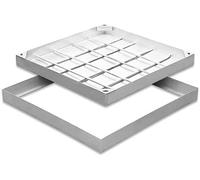 Kanduo invisible manhole cover Heavy-Duty Stainless Steel Recessed Manhole Drain Cover - Durable Inspection Chamber for Patio, Garden, Courtyard, School(800x800x50mm)