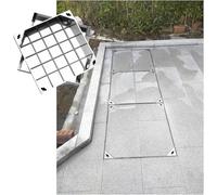 Kanduo invisible manhole cover Stainless Steel Inspection Chamber Cover,Invisible Design Embedded Manhole Lid,Square Manhole Cover(8cm,70 * 70cm/27.6 * 27.6in)