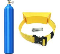 Kanduo Oxygen Cylinder Rack ABS Wall Mounted Gas Cylinder Bracket, Blue Black Gray Oxygen Carrier Holder for School/Factory/Laboratory(Yellow)