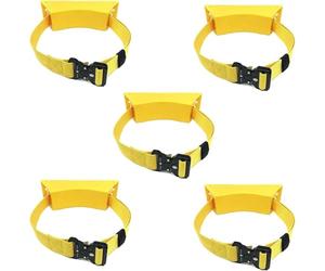 Kanduo Oxygen Cylinder Rack Gas Cylinder Holder Wall-mounted Bracket, Portable Oxygen Tank Storage Rack with Screws & Safety Strap(Yellow,5pack)
