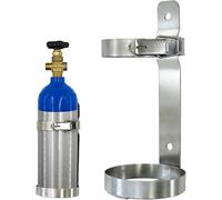 Kanduo Oxygen Cylinder Rack Oxygen Tank Holder Wall Mount with Safety Catch, Stainless Steel Welding Gas Bottle Rack for Clinics/Commercial(Dia 14cm (5 1/2in))