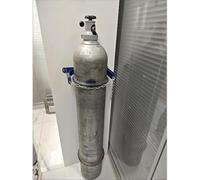Kanduo Oxygen Cylinder Rack Space Saving Gas Cylinder Fixed Rack, Heavy Duty Wall Mounted Bracket with Safety Chain, for Factory/Laboratory/Domestic(1 Bottle - 35cm)