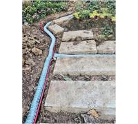 Kanduo Perforated French Drain Pipe Corrugated Perforated Flexible Drainage Pipes, Underground, for courtyards, lawns, and Outdoor Areas,15m