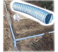 Kanduo Perforated French Drain Pipe Perforated Drainage Pipes for courtyards, steep Slopes, Gardens, and Landscape Drainage,25m