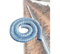 Kanduo Perforated French Drain Pipe Steel-Reinforced Corrugated French Drain Pipe, Flexible Permeable Garden Hose, Suitable for Lawns and Sidewalks,12m