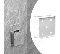 Kanduo Plumbing Access Door Access Panel, Invisible Plumbing Access Door Decorative Plate，Bathroom Snap in Service Hatch Flush Mount(White,120x120mm(4 3/4"x4 3/4"))
