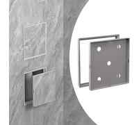 Kanduo Plumbing Access Door Access Panel, Invisible Plumbing Access Door Decorative Plate，Bathroom Snap in Service Hatch Flush Mount(Grey,120x120mm(4 3/4"x4 3/4"))
