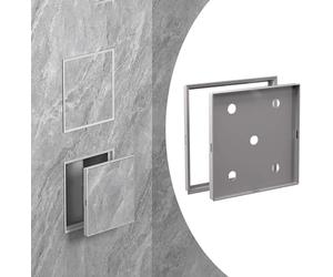 Kanduo Plumbing Access Door Access Panel, Invisible Plumbing Access Door Decorative Plate，Bathroom Snap in Service Hatch Flush Mount(Grey,200x200mm(7 7/8"x7 7/8"))