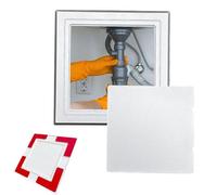 Kanduo Plumbing Access Door Access Panel Self Adhesive Plumbing Cover Plates for Shower, Square Access Door Panel(Silver,150x150mm/6x6in)