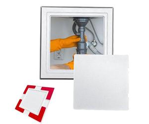 Kanduo Plumbing Access Door Access Panel Self Adhesive Plumbing Cover Plates for Shower, Square Access Door Panel(Silver,150x150mm/6x6in)
