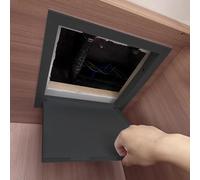 Kanduo Plumbing Access Door Ceiling or Wall Access Panel，Inspection Door，Magnetic Attic Access Hatch，Push to Open Wall Cover Plate(Schwarz,400x400mm/16x16in)