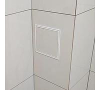 Kanduo Plumbing Access Door Hidden Tile Access Panel for Bath，Small Plastic Inspection Hatch Door，Ceiling/Wall Hole Cover Plate(White,15x15cm (5 7/8"x5 7/8"))
