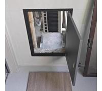 Kanduo Plumbing Access Door Locking Wall Access Panel Cover，Aluminum Grey Access Hatch Door HVAC Duct Wall Hole Cover Plate(50x80cm)