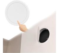 Kanduo Plumbing Access Door Round Access Panel, Drywall/Ceiling and Wall/Boat Access Door Inspection Hatch, Metal Wall Hole Cover Plate White(16in/400mm)