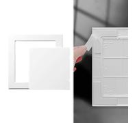 Kanduo Plumbing Access Door Self Adhesive Access Panel Cover，Small Inspection Door for Plumbing/HVAC Duct/Wiring，Snap in Access Hatch Board(White,250x250mm (9.8x9.8in))