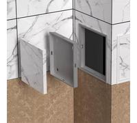Kanduo Plumbing Access Door Tileable Access Door Panel Plastic，Tile Wall Inspection Hatch for Shower Plumbing Small Snap on Wall Hole Cover(Grey,16x16cm (6 1/4"x6 1/4"))