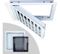 Kanduo Plumbing Access Door Wall Ceiling Access Panel with Vent & Dust Proof Mesh，Louvered Access Hatch Door HVAC Duct Inspection Door Board(20x20cm(8x8in))