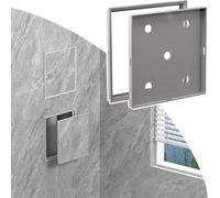 Kanduo Plumbing Access Door Waterproof Access Panel for Tile Wall，Flush Mount Plastic Access Door for Bathroom Shower，Snap in Inspection Service Hatch(Grey,12x12cm (4 3/4"x4 3/4"))