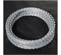 Kanduo Razor Wires Galvanised steel wire double spiral coil, suitable for farms, fencing, gardens, outdoor use, 10m