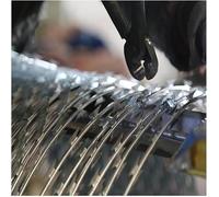 Kanduo Razor Wires Garden blade wire mesh rolls, galvanised steel blades, razor wire fencing, double-helix coils(70m)