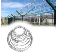 Kanduo Razor Wires Stainless Steel Razor Wire Rolls, Anti-climb Security Fencing, Coiled Razor Wire Mesh, 20m