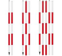Kanduo Red Aluminum Survey Pole Measuring Rod, with Stability for Railway & Dam Measurement(Pull-Out,2 meters/78.74 inches)