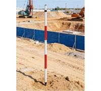 Kanduo Red Aluminum Survey Pole Survey Pole, for Construction Staking and Precision Measurement(200cm/78.74in)