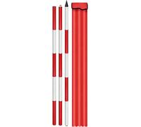 Kanduo Red Aluminum Survey Pole Surveying Rod，for Engineering Survey Road Construction Land Mapping(300 cm/118.11 inch)