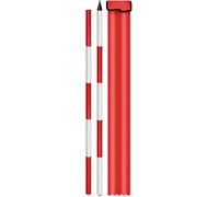 Kanduo Red Aluminum Survey Pole Surveying Rod，for Engineering Survey Road Construction Land Mapping(200 cm/78.74 inch)