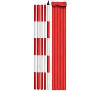 Kanduo Red Aluminum Survey Pole Surveying Rod，for Engineering Survey Road Construction Land Mapping(500 cm/196.85 inch)