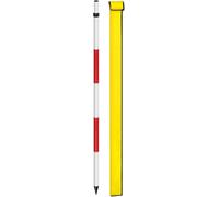 Kanduo Red Aluminum Survey Pole Telescopic Aluminum Prism Pole Survey Rod, Adjustable Construction(200cm/78.74in)