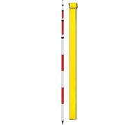 Kanduo Red Aluminum Survey Pole Telescopic Aluminum Prism Pole Survey Rod, Adjustable Construction(500cm/196.85in)