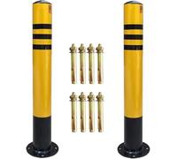 Kanduo security bollard Fixed Car Parking Space Lock Bollard, 2 Pack Security Posts for Driveways Car Security Parking Bollards Reflective Safety Parking Post