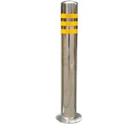 Kanduo security bollard Safety Bollard Post, Fixed Car Park Bollard, Stainless Steel Parking Posts For Traffic-Sensitive Area Reflective Safety Parking Post(600x76mm/23x3in)