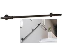 Kanduo Stair Handrail, Industrial Stair Railing Metal Hand Rails for Indoor Stairs Wall Mount Staircase Handrails Stair Handrail(Schwarz,100cm)