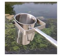 KanDuo Telescopic Water Sampler,Water Sampling Pole,Telescopic Rod Water Quality Sampler 1000ml Water Sampling Bucket Vertical Swing Sampler(Silver,1.2m-5m)