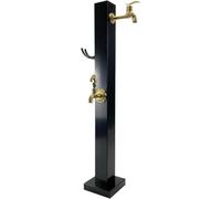 Kanduo Vertical Garden Water Column Freestanding Outdoor Vertical Garden Water Column with Copper Faucet, Square Hose Stand & Floor-Mounted Dispenser Hydrant