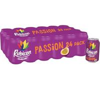 Kandy Collection Rubicon 24 Pack Sparkling Passion Flavoured Fizzy Drink with Real Fruit Juice, Handpicked Fruits for a Temptingly Intense Taste Made of Different Stuff - 24 x 330ml Cans by