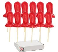 Kandy Kandy Dummy On A Stick Lollipop 60g - Individually wrapped Lollies (12 Pops, Mixed Fruit Red)