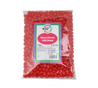 Kandy King Cherry Jelly Beans 1kg | Bold Cherry Flavour | Red Single Colour | Halal, Vegetarian, Gluten & Dairy Free