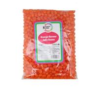 Kandy King Orange Single Colour Jelly Beans 1kg | Orange Flavoured Jelly Beans | Gluten Free, Vegetarian, Dairy Free & Halal