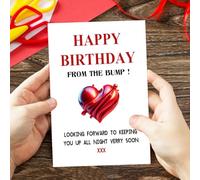 Kandy Personalised customized Happy Birthday Funny For Dad To Be From The Bump Baby (#087)