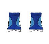 Kandy Toys 2 Blue Nalu Folding Low Seat Beach Chairs Multi One Size