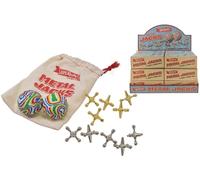 Kandy Toys Retro Metal Jacks Game with 10 Jacks & 2 Bouncy Balls Kandy Toys Multicolor